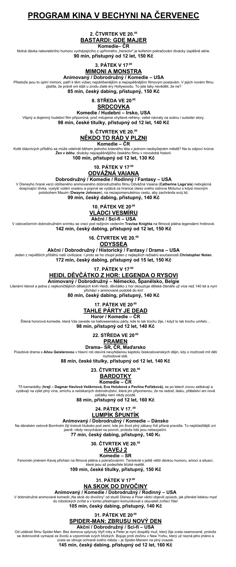 Program kina